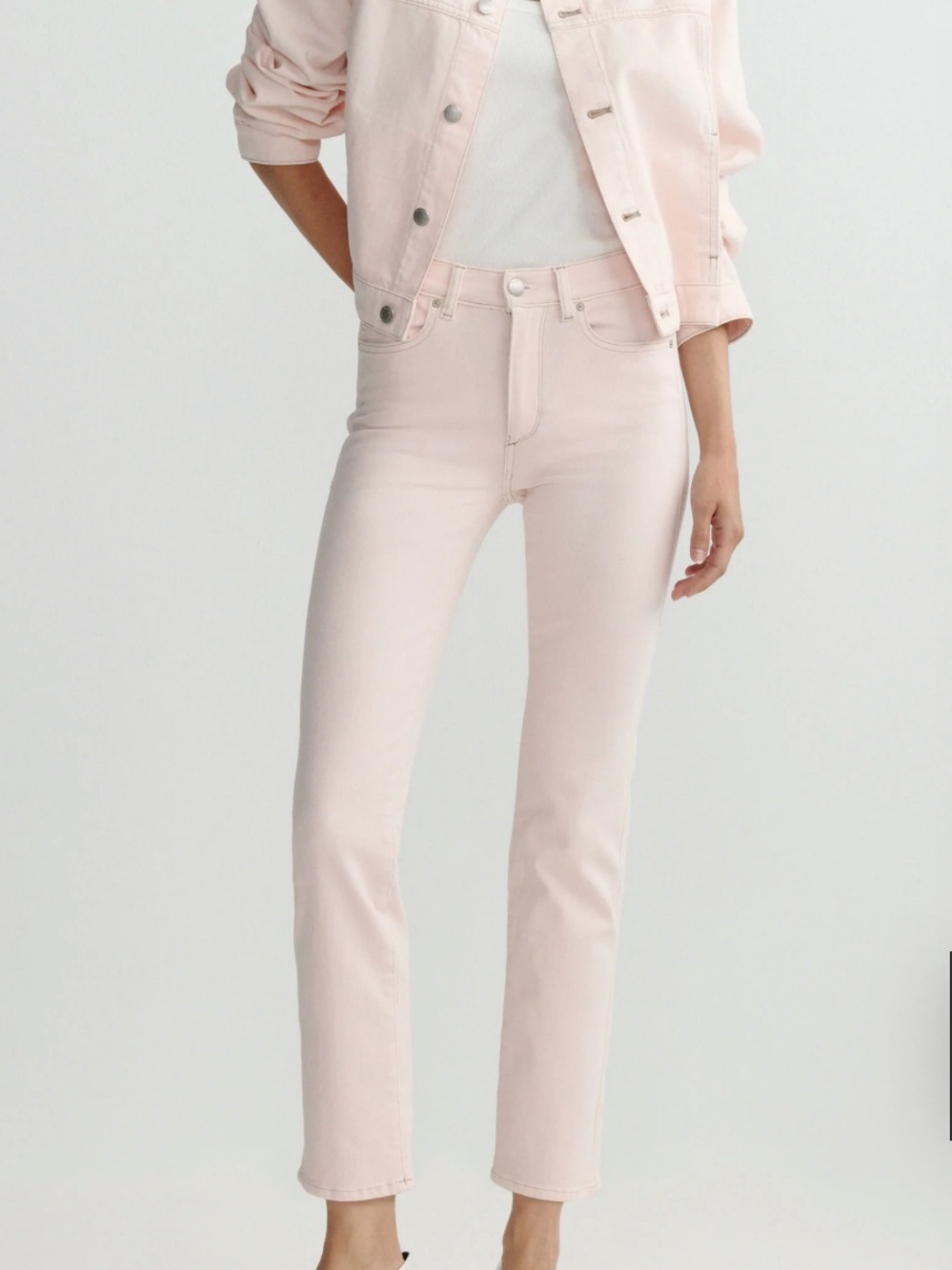 DL1961 Women's Ballet Pink Crop Jeans